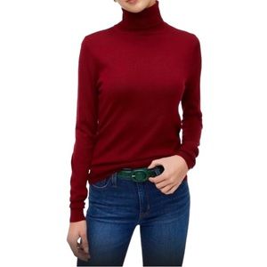 J. Crew Merino Wool Blend Burgundy Turtleneck, NWT, XS, $80